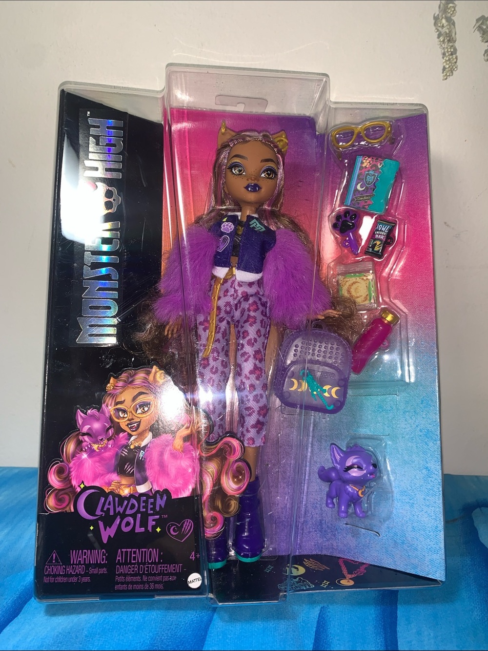 Mattel Clawdeen Wolf Doll - Purple Pink Outfit